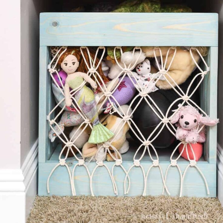 Image for DIY Stuffed Animal Storage Bin with Macrame Net