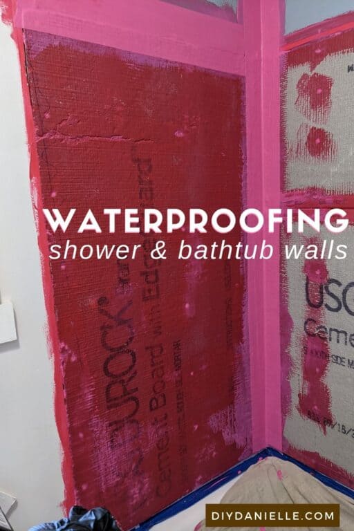 How to Waterproof Bathtub and Shower Walls with Redgard DIY Danielle®