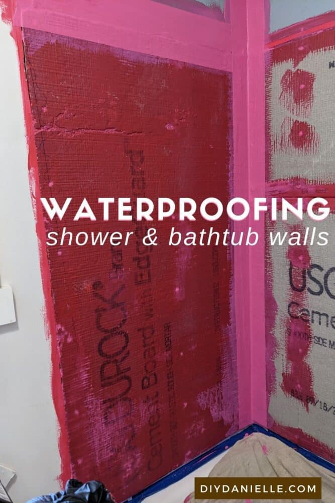 How to Waterproof Bathtub and Shower Walls with Redgard - DIY Danielle®