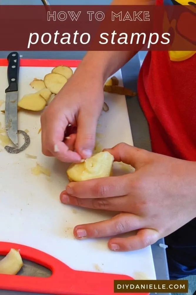 How to make potato stamps with supplies you already have at home. This is a great homeschool project!