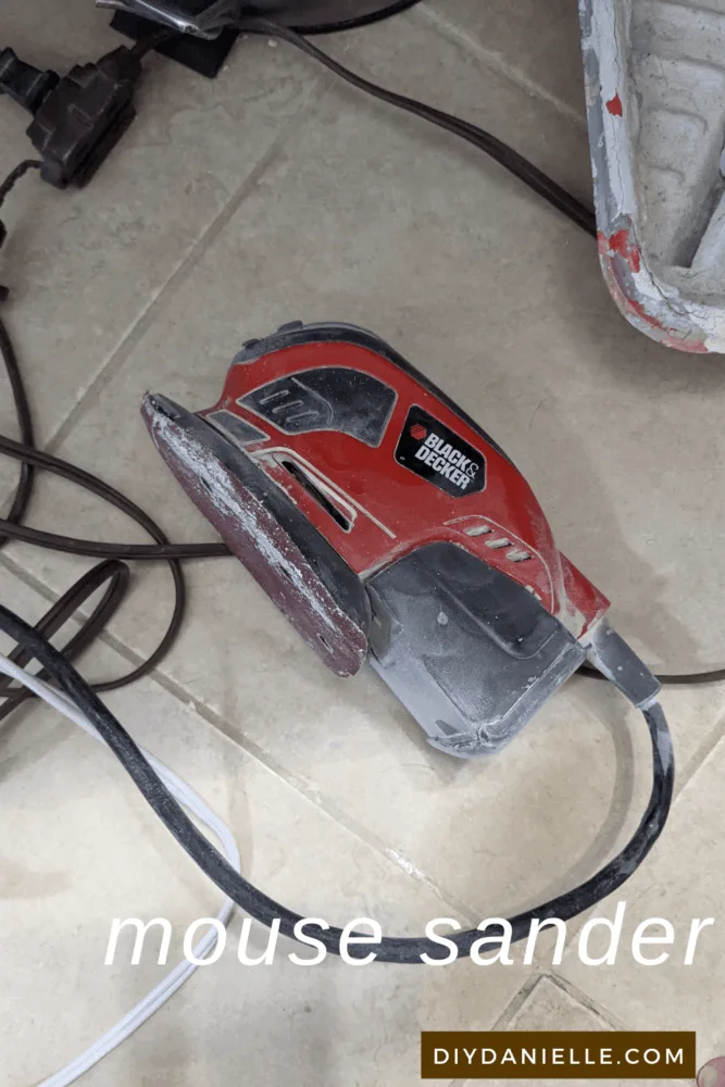 My super dirty Black and Decker mouse sander. It's pretty old but still works great!