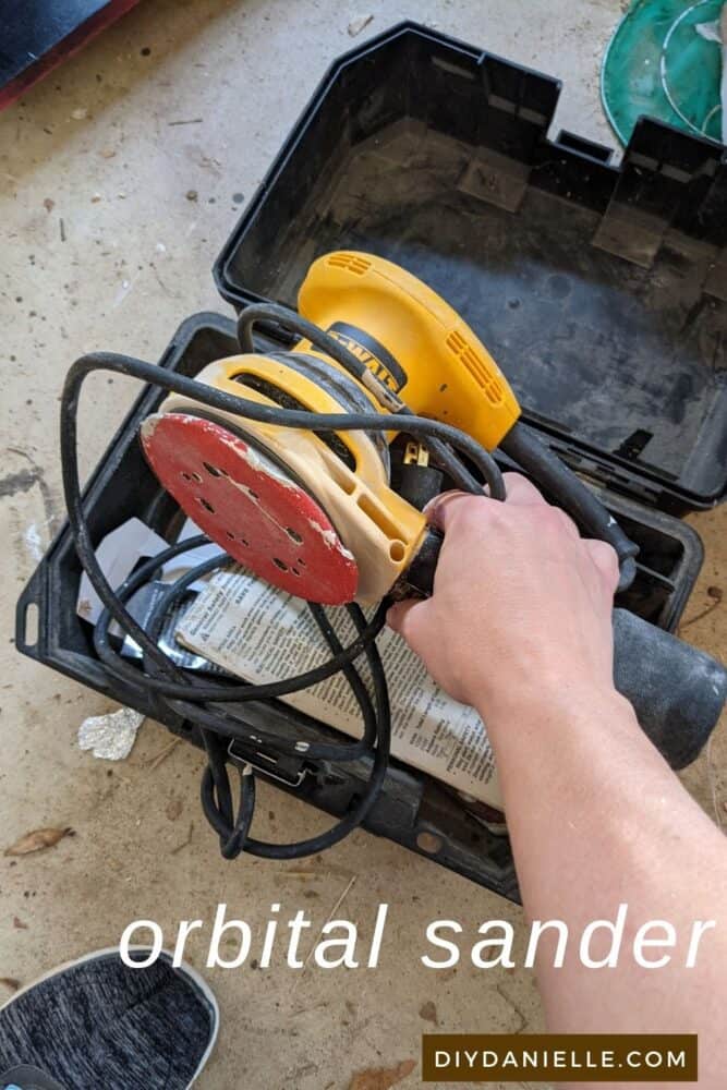 My orbital sander and case. 