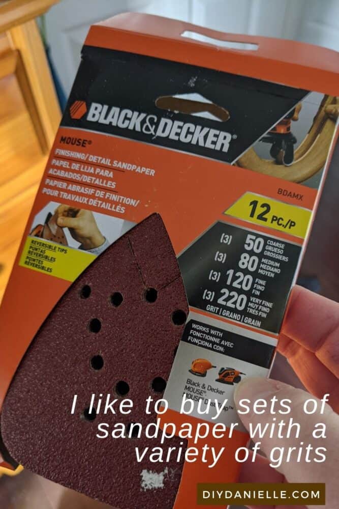 3) Black + Decker Mouse Finish Detail Sandpaper Set 80 120 220 Grit ~ New