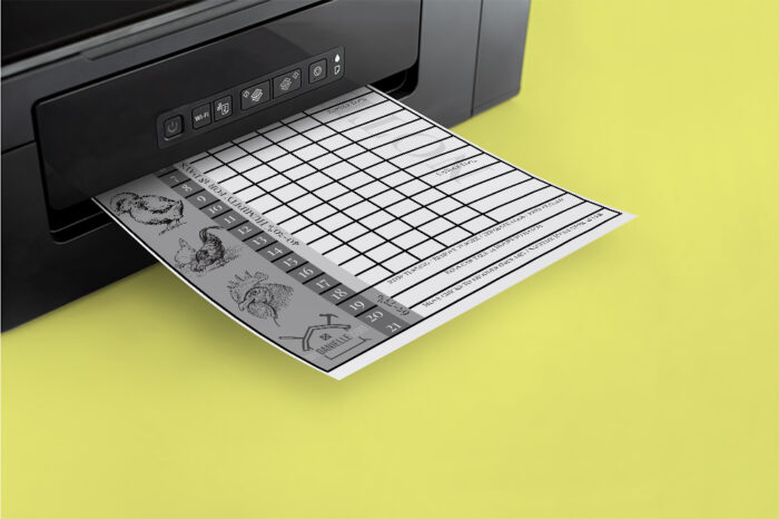 Printable form to track eggs in an incubator.