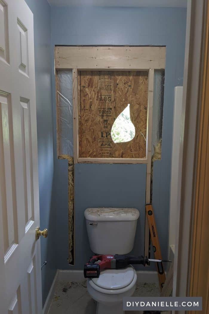 Installing a window in an existing wall