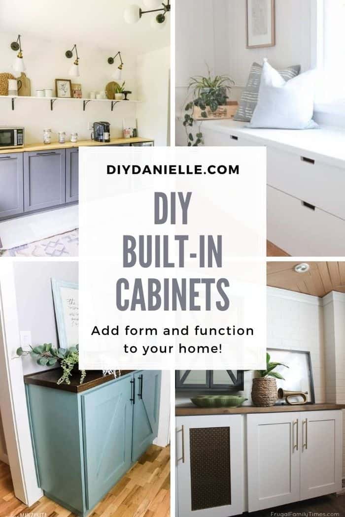 built-in cabinets collage