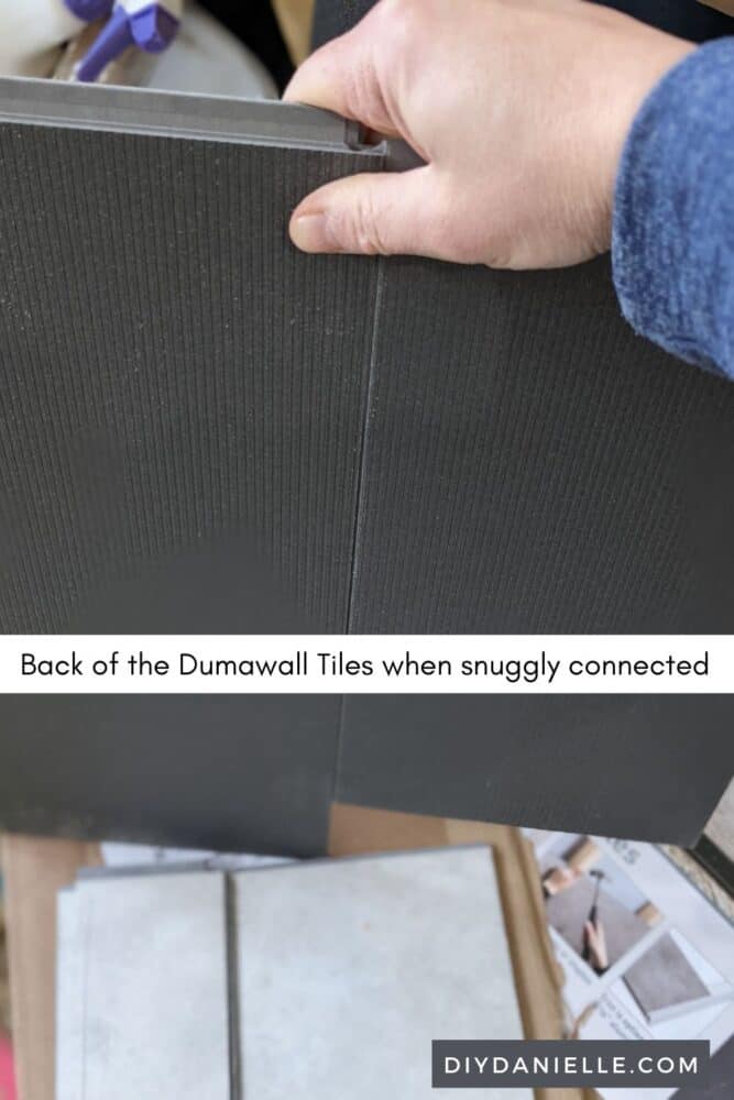 Back view of how the Dumawall panels fit together.