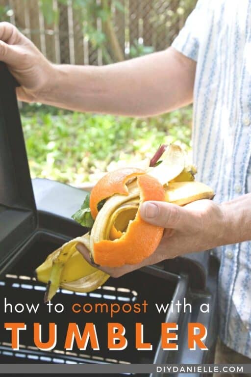 How to Compost in a Tumbler Compost Bin DIY Danielle®