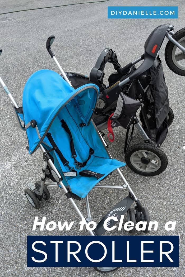 how to clean a stroller pin image with text overlay