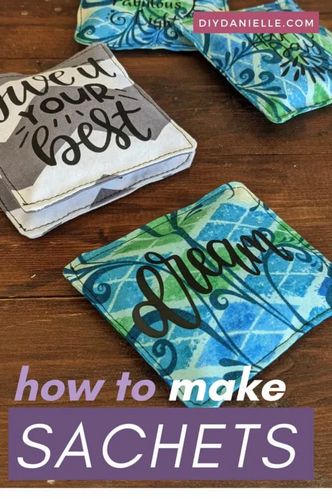 How to make sachets: Use dried lavender from your garden to make these easy to sew sachets with scrap fabric.