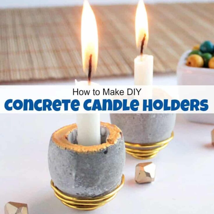 Image for How to Make DIY Concrete Candle Holders