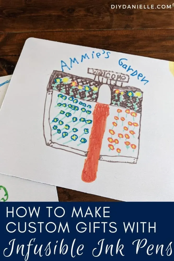 Use Infusible Ink pens to make custom gifts for Grandparents using kids' artwork!