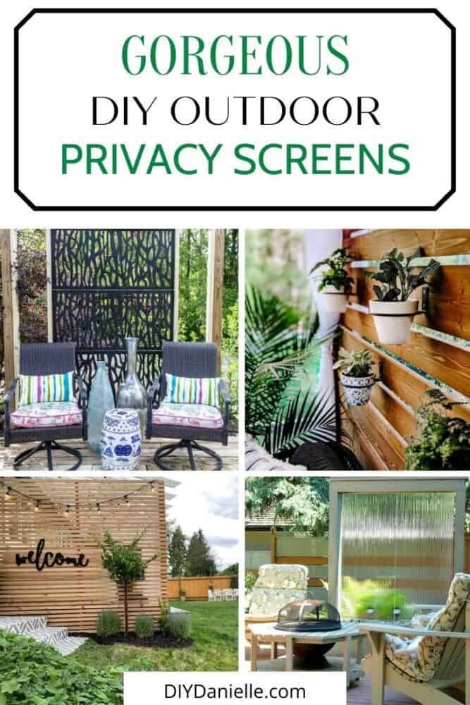 Freestanding DIY Outdoor Privacy Screen - Average But Inspired