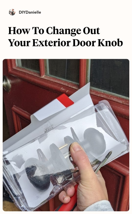 How to change out your exterior door knob. This easy project is a great way to keep yourself safe!