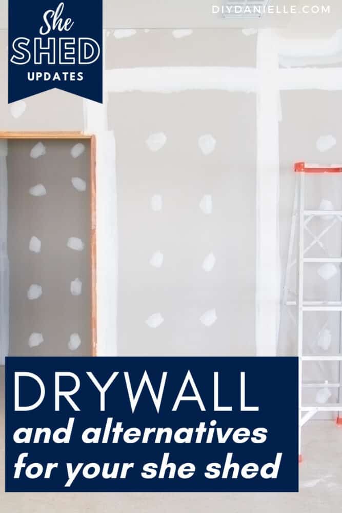 Ideas for alternatives to drywall when finishing the interior of a shed.