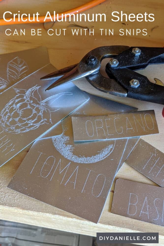 Cricut Aluminum Sheets: Cut with tin snips into custom sizes.