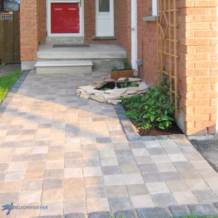 Image for Front Paver Walkway Makeover for the Front of a House
