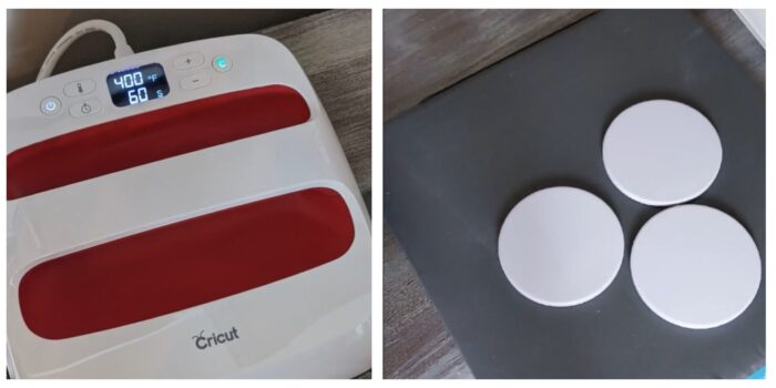 Cricut EasyPress and blanks coasters