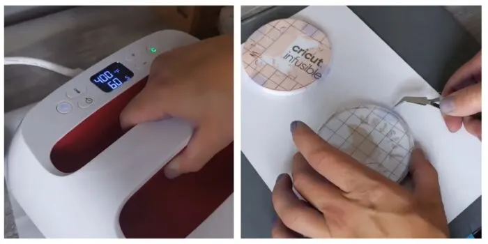 Cricut EasyPress & weeding infusible ink coasters
