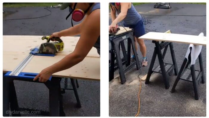 Cutting and sanding the wood I used for the DIY printer Cabinet