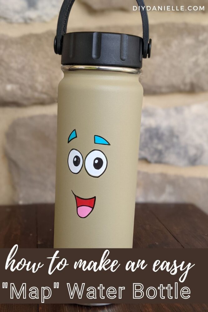 How to make an easy "Map" water bottle, inspired by Dora The Explorer. 