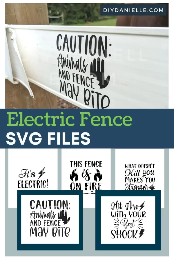 Electric Fence SVG to Make Warning Signs