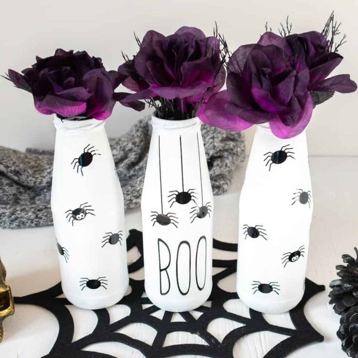 Image for Creepy Halloween Spider Vases with Cricut