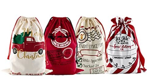Image for 4 Pack Large Santa Sacks&nbsp;