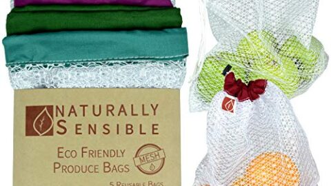 Image for Naturally Sensible Reusable Produce Bags | Sturdy Mesh Grocery Tote (5 Bag Set)