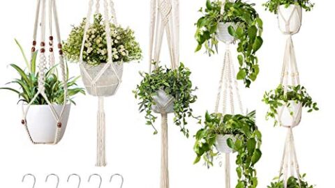 Image for 5 Packs Macrame Plant Hangers with 5 Hooks&nbsp;