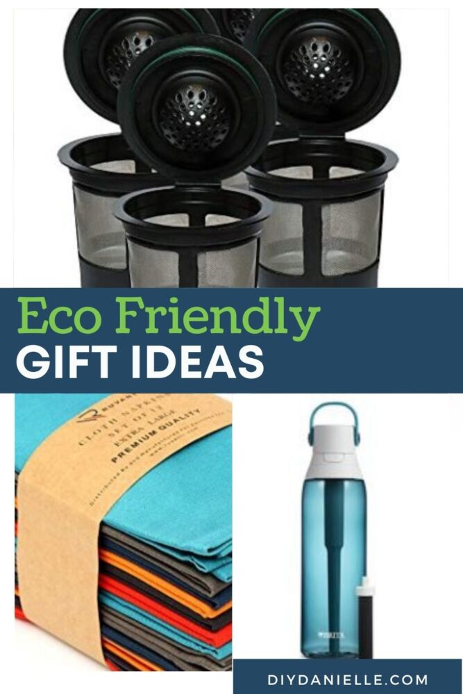 collage of 3 eco friendly gift ideas