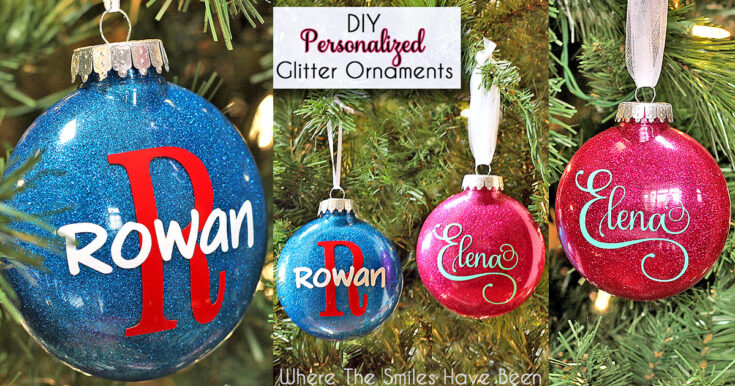 How to Make Personalized Glitter Ornaments