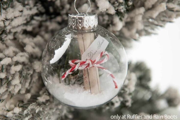 DIY Hanging Snow Globe Ornaments - Jennifer Rizzo