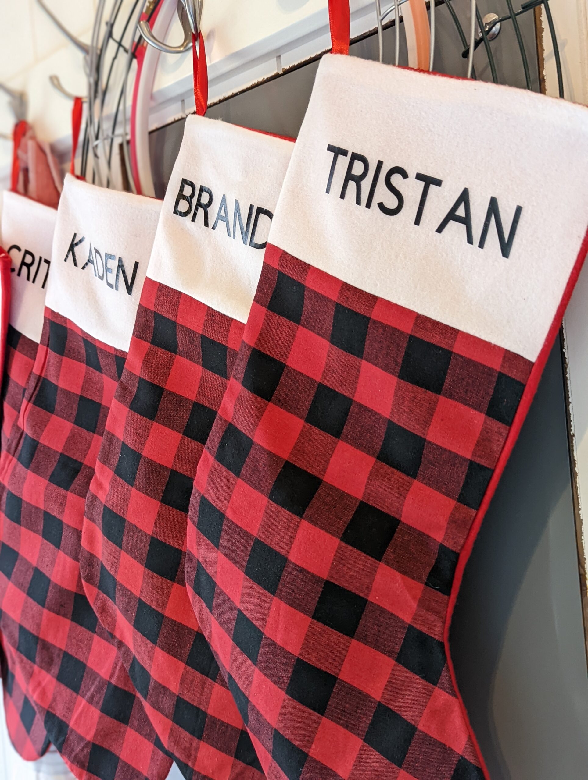 Customized Christmas Stockings with Iron On Vinyl - DIY Danielle®