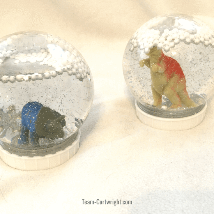 dinosaur snow globes