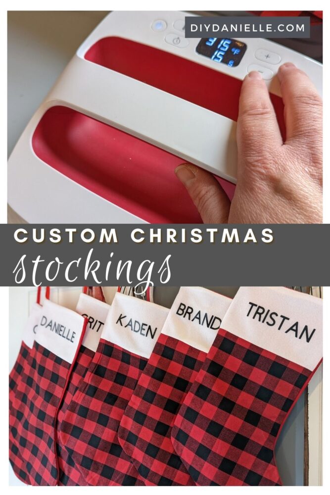 How to make custom Christmas stockings with each person's name with your Cricut.