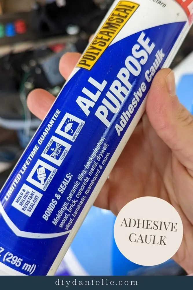 All purpose adhesive caulk is good for home renovation projects.