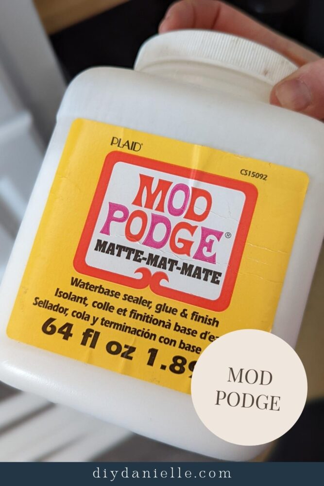 Mod podge is a good adhesive for many crafts.