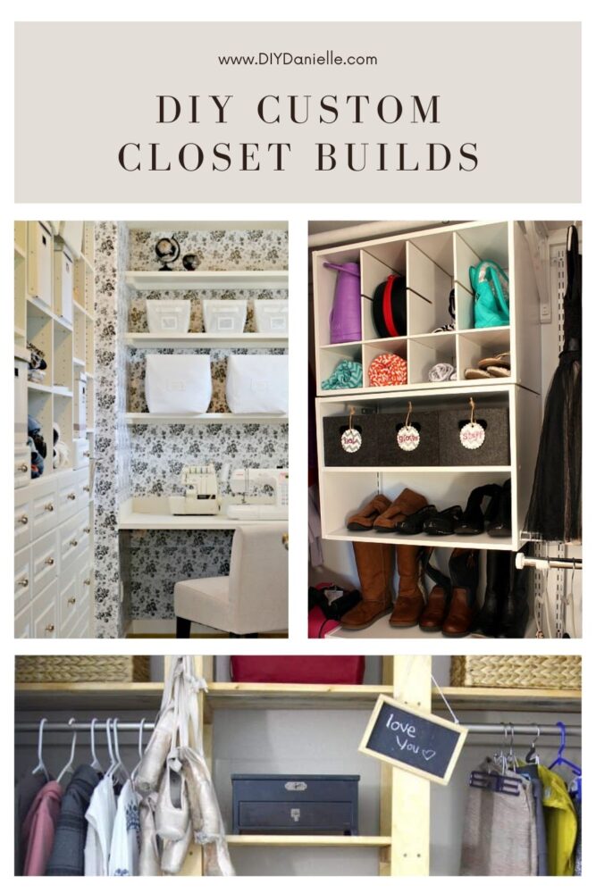 DIY Closet builds pin collage 