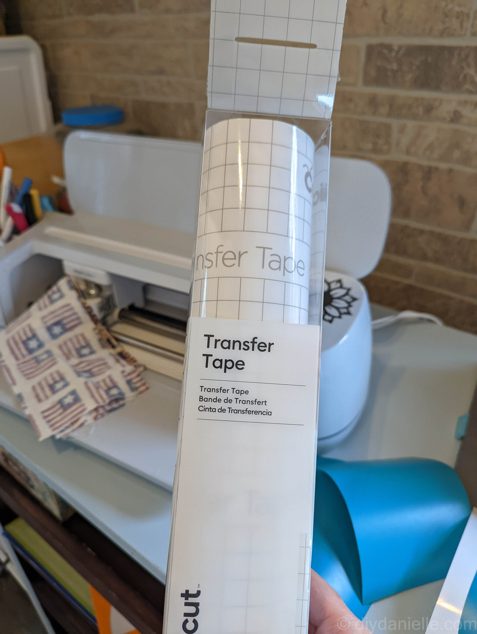Cricut Brand transfer tape for transferring vinyl to a blank item.