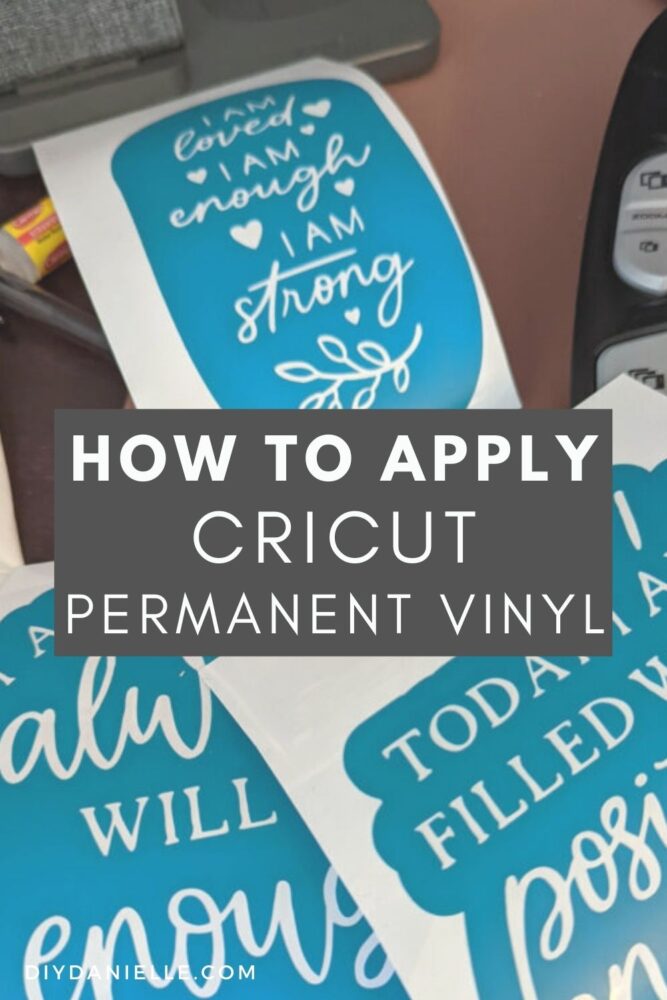 How to Apply Cricut Permanent Vinyl: An in-depth guide to using permanent vinyl (or 651) and how to apply affirmations in vinyl to a mirror.
