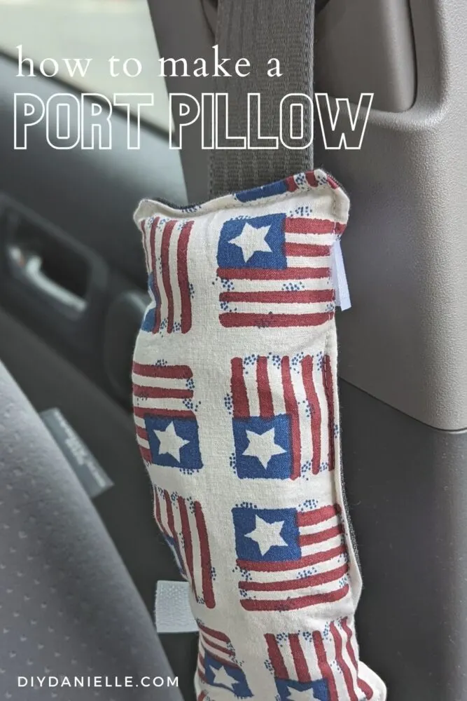 How to make a port pillow for someone who has had a port placed for chemotherapy. This helps protect the port area from the seatbelt rubbing when they're in the car. 