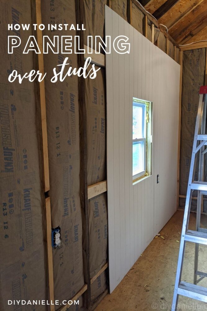 How to install paneling over studs. Part of my she shed renovation project.