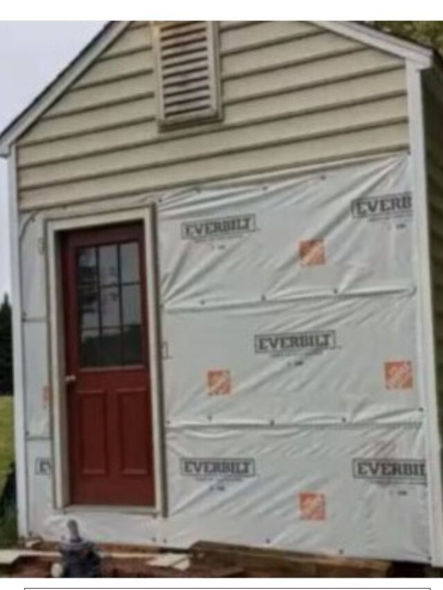 Install House Wrap on a Shed