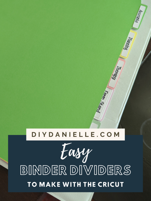 Easy Cardstock Notebook Divider Pages!