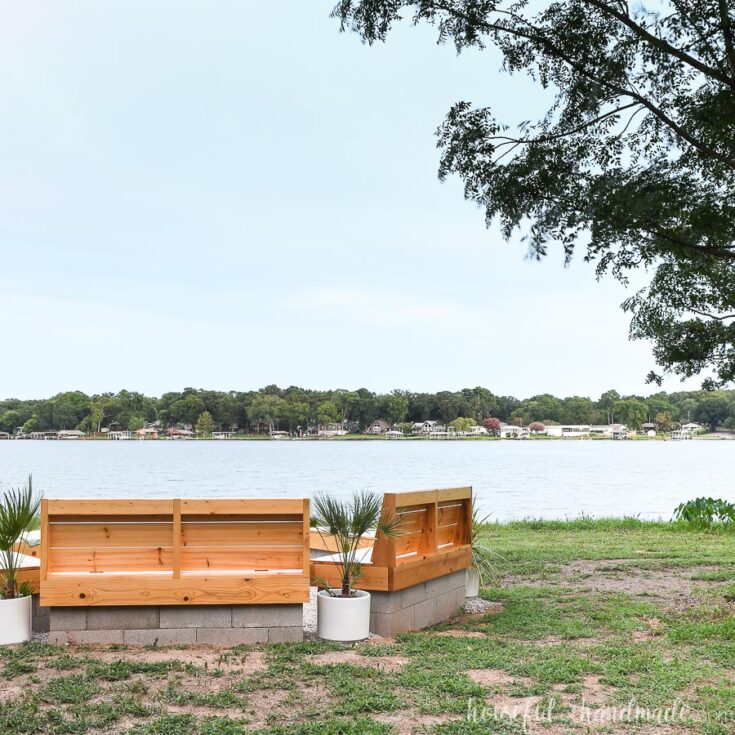Image for Our DIY Fire Pit Wood Benches