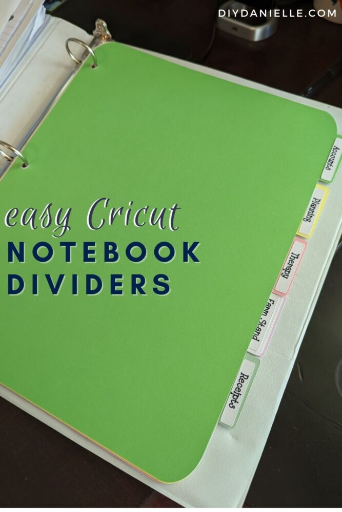 Easy notebook dividers that I made with my Cricut Maker 3. These 6 dividers are all pastel colors but any 12x12 double sided cardstock should work.