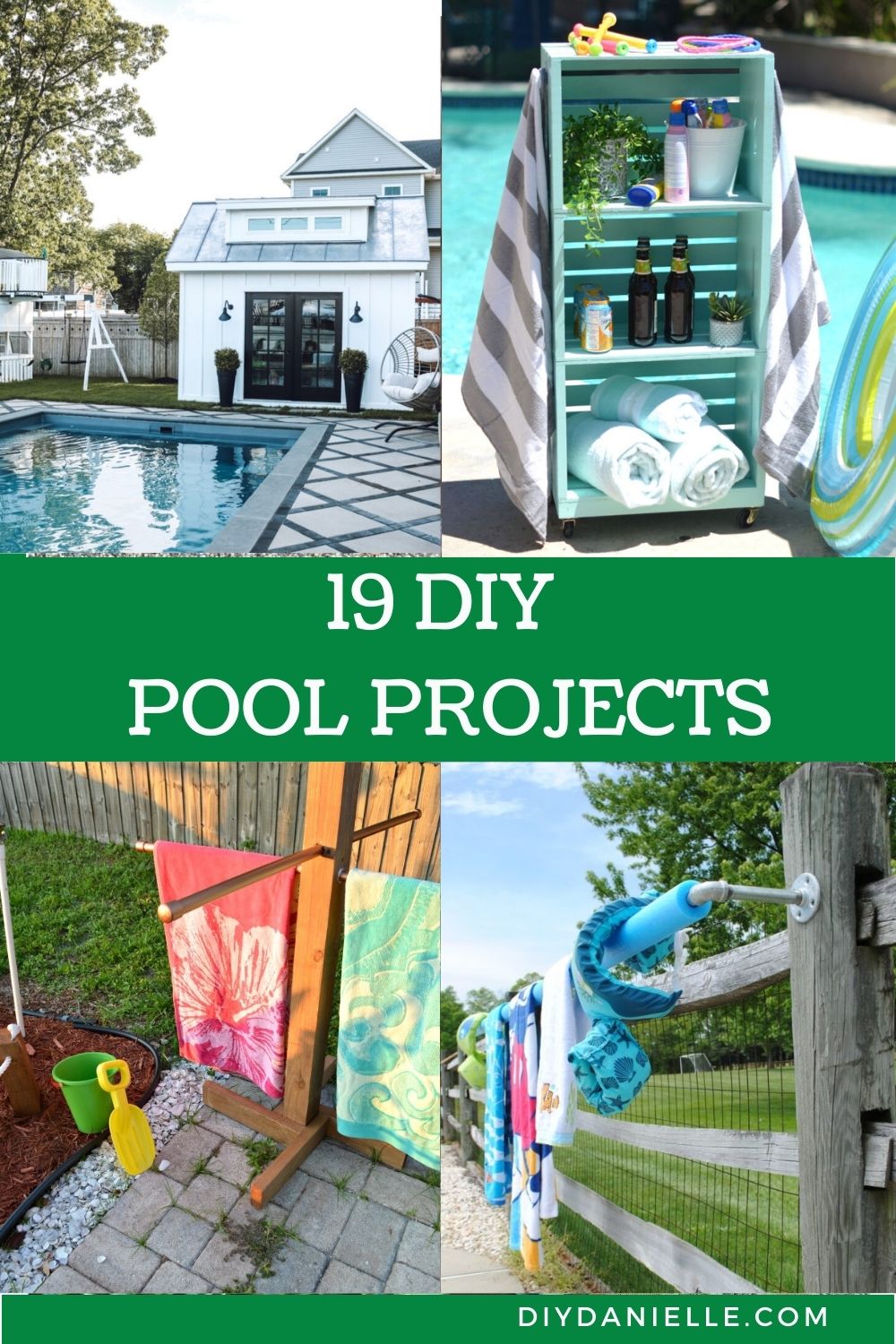 DIY pool projects pin collage