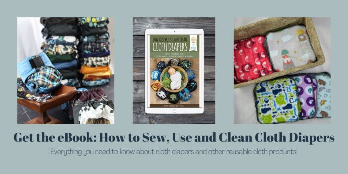 Ad for How to Sew, Use, and Clean Cloth Diapers Ebook. Click to buy the eBook. 