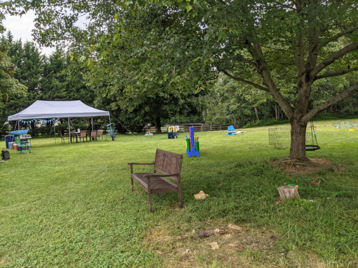 Seating for parents near to the activities for the birthday party.